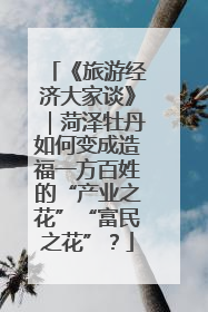 《旅游经济大家谈》｜菏泽牡丹如何变成造福一方百姓的“产业之花”“富民之花”？