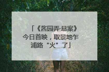 《酱园弄·悬案》今日首映，取景地乍浦路“火”了
