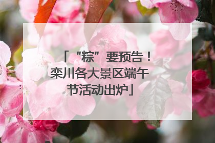 “粽”要预告！栾川各大景区端午节活动出炉