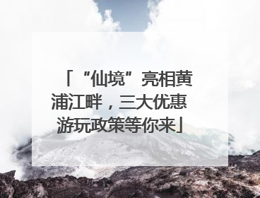 “仙境”亮相黄浦江畔，三大优惠游玩政策等你来