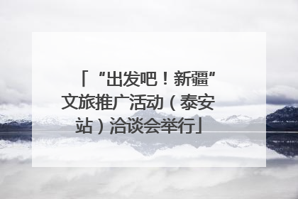 “出发吧！新疆”文旅推广活动（泰安站）洽谈会举行