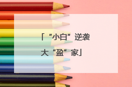 “小白”逆袭大“盈”家