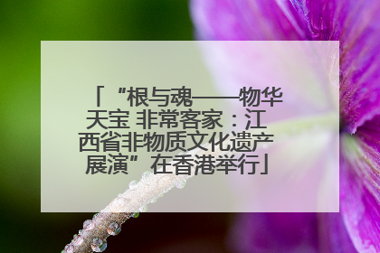 “根与魂——物华天宝 非常客家：江西省非物质文化遗产展演”在香港举行