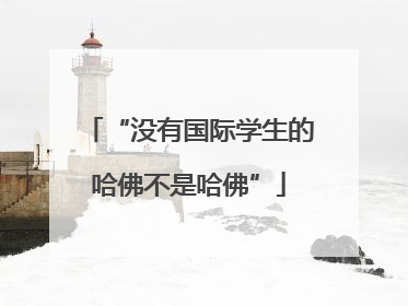 “没有国际学生的哈佛不是哈佛”