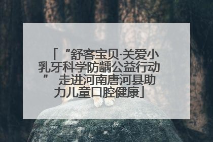 “舒客宝贝·关爱小乳牙科学防龋公益行动” 走进河南唐河县助力儿童口腔健康