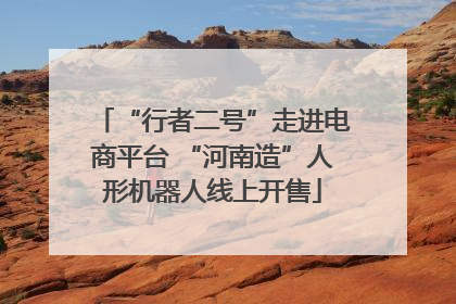 “行者二号”走进电商平台 “河南造”人形机器人线上开售