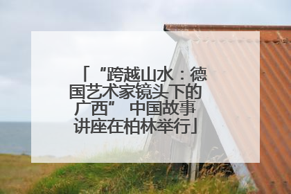 “跨越山水：德国艺术家镜头下的广西” 中国故事讲座在柏林举行