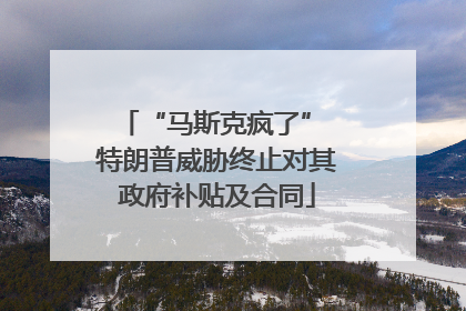 “马斯克疯了” 特朗普威胁终止对其政府补贴及合同