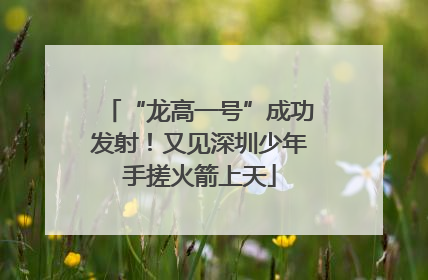 “龙高一号”成功发射！又见深圳少年手搓火箭上天