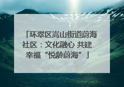 环翠区嵩山街道蔚海社区：文化融心 共建幸福“悦龄蔚海”