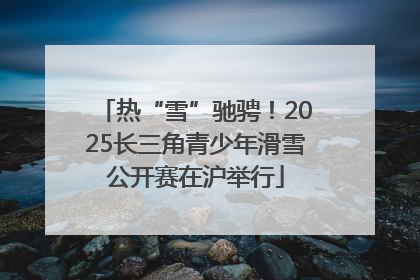 热“雪”驰骋！2025长三角青少年滑雪公开赛在沪举行