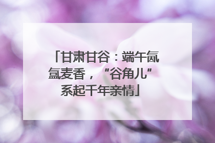 甘肃甘谷：端午氤氲麦香，“谷角儿”系起千年亲情