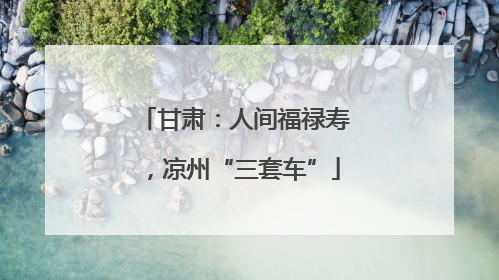 甘肃：人间福禄寿，凉州“三套车”