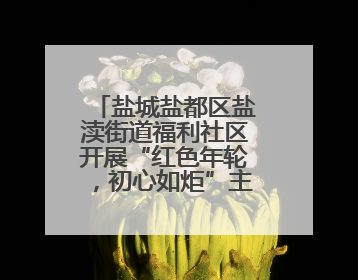 盐城盐都区盐渎街道福利社区开展“红色年轮，初心如炬”主题活动