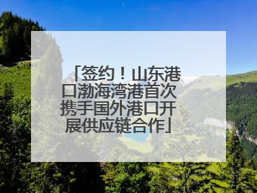 签约！山东港口渤海湾港首次携手国外港口开展供应链合作