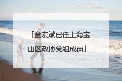章宏斌已任上海宝山区政协党组成员