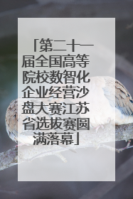 第二十一届全国高等院校数智化企业经营沙盘大赛江苏省选拔赛圆满落幕