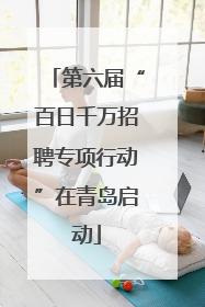 第六届“百日千万招聘专项行动”在青岛启动