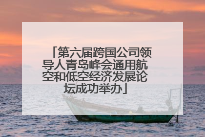 第六届跨国公司领导人青岛峰会通用航空和低空经济发展论坛成功举办