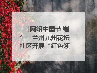 网络中国节·端午｜兰州九州花坛社区开展“红色领航 粽香敬老”端午主题活动