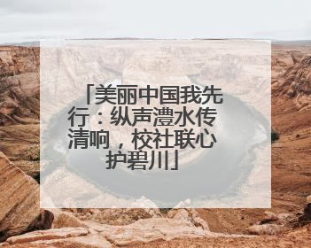 美丽中国我先行：纵声澧水传清响，校社联心护碧川