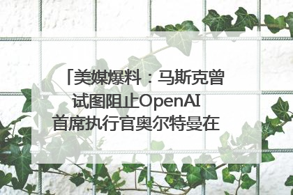 美媒爆料：马斯克曾试图阻止OpenAI首席执行官奥尔特曼在中东的AI交易