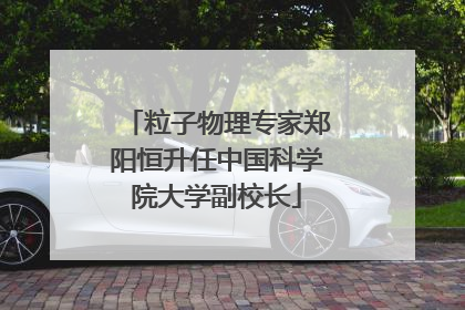 粒子物理专家郑阳恒升任中国科学院大学副校长