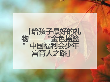 给孩子最好的礼物——“金色摇篮”中国福利会少年宫育人之路