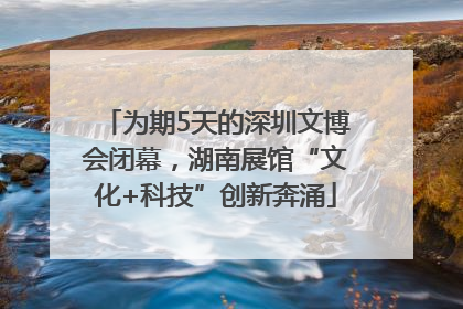 为期5天的深圳文博会闭幕，湖南展馆“文化+科技”创新奔涌