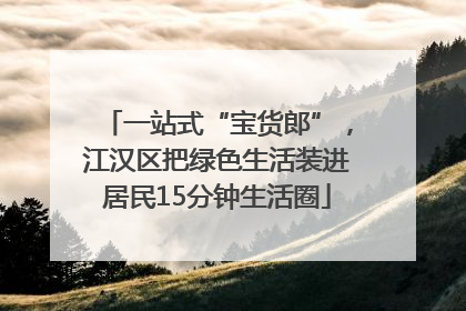 一站式“宝货郎”，江汉区把绿色生活装进居民15分钟生活圈