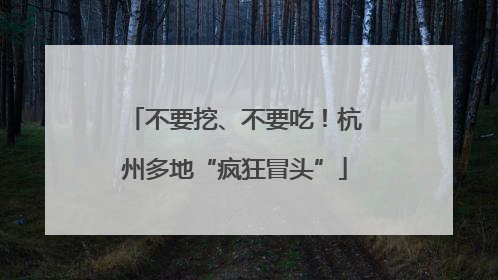 不要挖、不要吃！杭州多地“疯狂冒头”