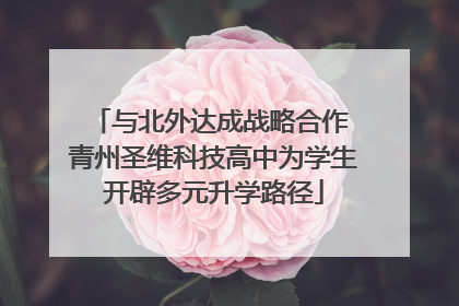 与北外达成战略合作 青州圣维科技高中为学生开辟多元升学路径