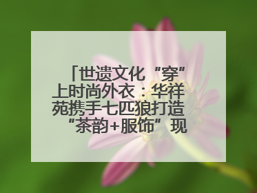 世遗文化“穿”上时尚外衣：华祥苑携手七匹狼打造“茶韵+服饰”现象级走秀