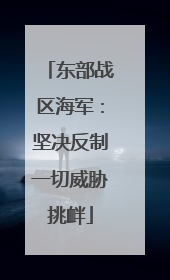 东部战区海军：坚决反制一切威胁挑衅