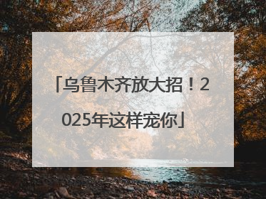 乌鲁木齐放大招！2025年这样宠你