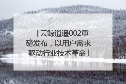 云鲸逍遥002重磅发布，以用户需求驱动行业技术革命