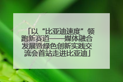 以“比亚迪速度”领跑新赛道——媒体融合发展暨绿色创新实践交流会首站走进比亚迪