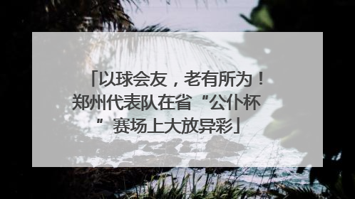 以球会友，老有所为！郑州代表队在省“公仆杯”赛场上大放异彩
