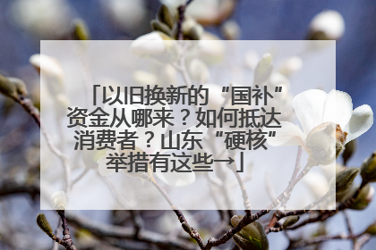 以旧换新的“国补”资金从哪来？如何抵达消费者？山东“硬核”举措有这些→