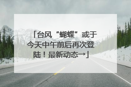 台风“蝴蝶”或于今天中午前后再次登陆！最新动态→