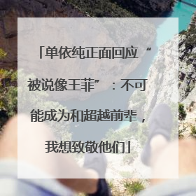单依纯正面回应“被说像王菲”：不可能成为和超越前辈，我想致敬他们