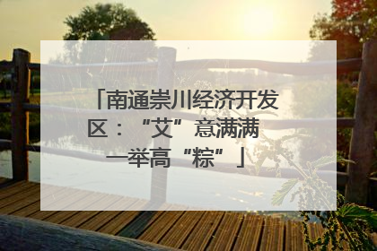 南通崇川经济开发区：“艾”意满满 一举高“粽”