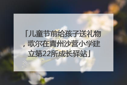 儿童节前给孩子送礼物，歌尔在青州沙营小学建立第22所成长驿站