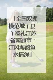全国双拥模范城（县）巡礼江苏省南通市：江风海韵鱼水情深