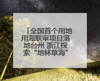 全国首个用地用海联审项目落地台州 浙江探索“地林草海”审批一次办