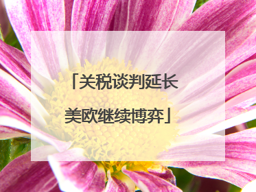 关税谈判延长 美欧继续博弈