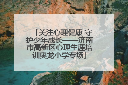 关注心理健康 守护少年成长——济南市高新区心理生涯培训奥龙小学专场