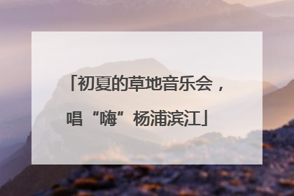初夏的草地音乐会，唱“嗨”杨浦滨江