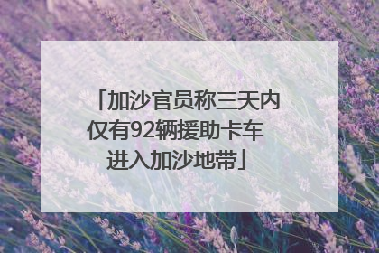 加沙官员称三天内仅有92辆援助卡车进入加沙地带
