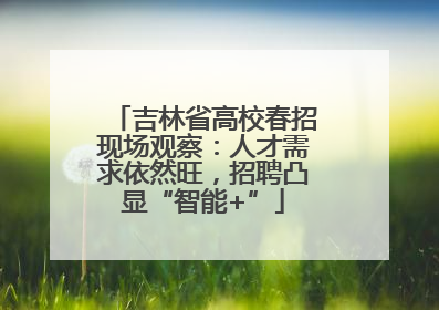 吉林省高校春招现场观察：人才需求依然旺，招聘凸显“智能+”